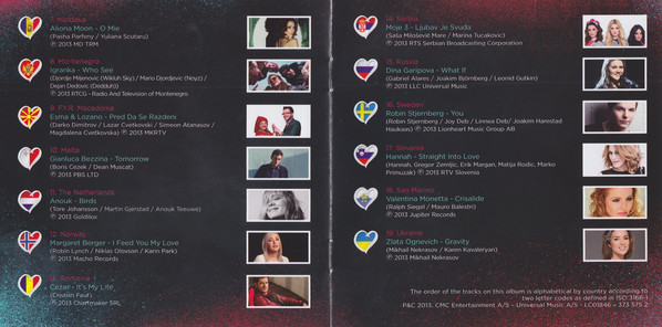 Eurovision Song Contest 2013; Malmo we Are One : Booklet 3